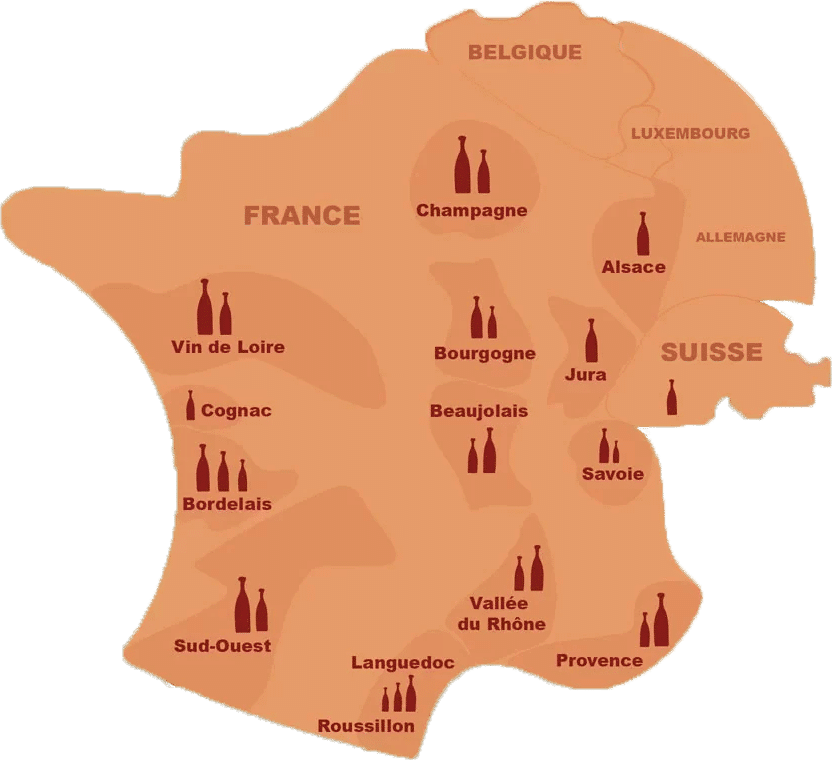 carte de france vignobles covigneron